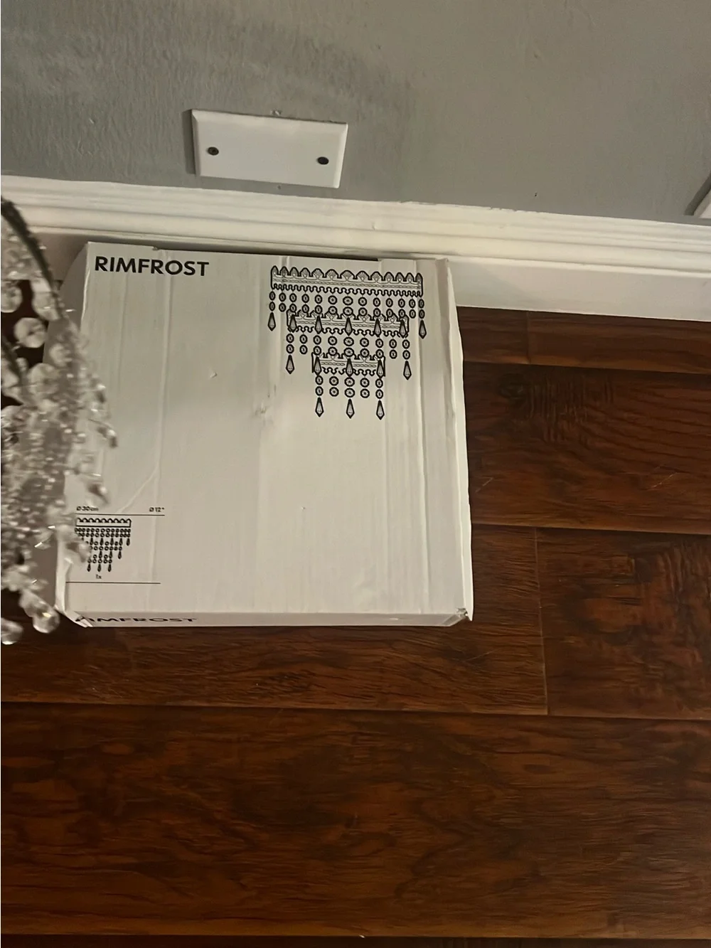 iKEA RIMFROST Crystal Chandelier -new in box